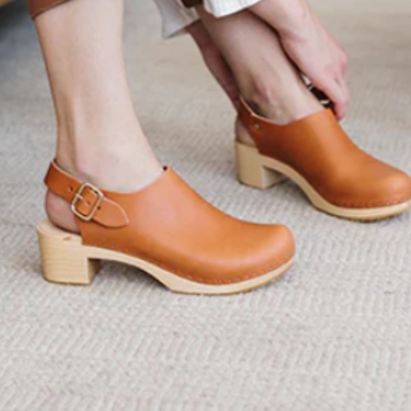 BRYR Daphne Block Heel Clog Brown Leather in “Whiskey” Size 37/7 - Picture 12 of 13